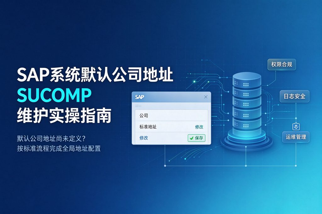 SAP系统默认公司地址SUCOMP维护实操指南