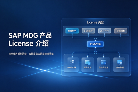 SAP MDG 产品License介绍