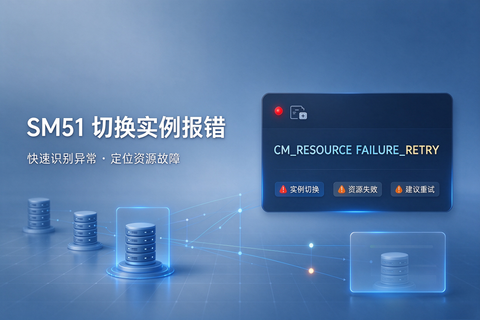 SM51 切换实例时报错 CM_RESOURCE_FAILURE_RETRY