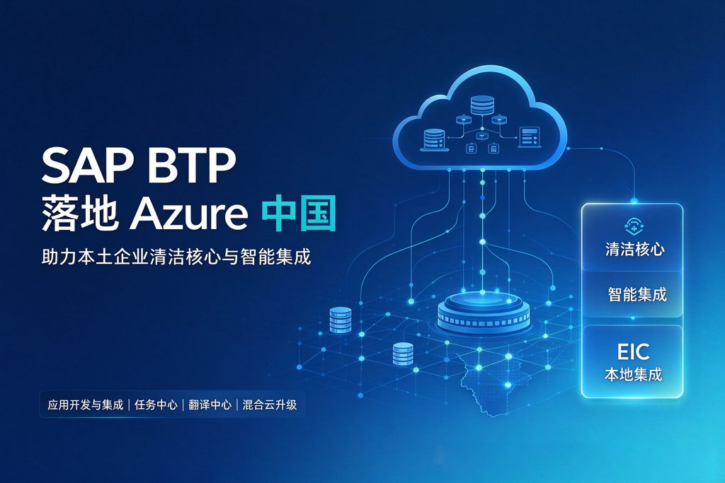 SAP BTP落地Azure中国,助力本土企业“清洁核心”与“智能集成