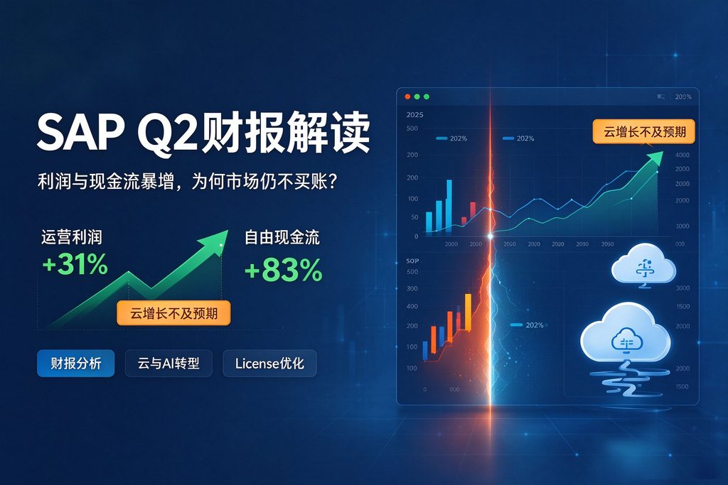 SAP Q2财报解读,利润与现金流“暴增”,为何市场仍不买账
