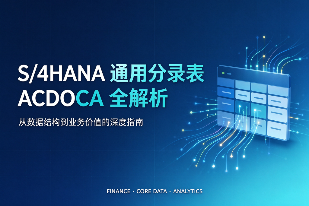 S/4HANA的通用分录表ACDOCA全解析 图1