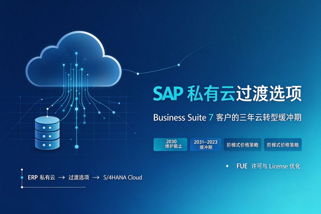 SAP 推出最新的私有云过渡选项方案