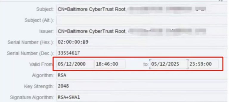 Baltimore CyberTrust 根证书 2025 年到期,对SAP CPI 集成有何影响 图2