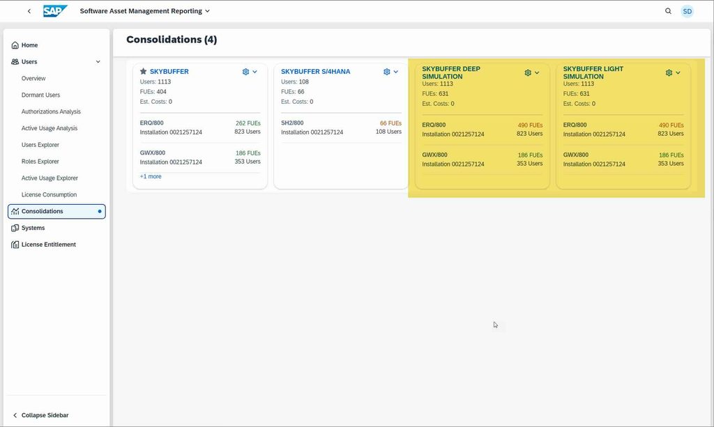 模拟和规划 SAP Cloud ERP私有版 FUE 许可的方法 图3